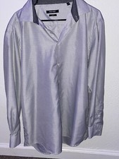 Men’s Nine West Floral Button Up Dress Shirt Long Sleeve M 15-15 1/2 34/35