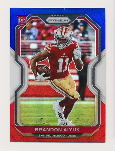 2020 Panini Prizm #301 Brandon Aiyuk Red White Blue - San Francisco 49ers