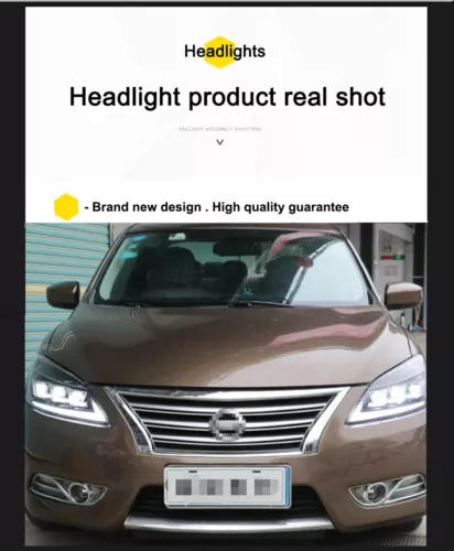 2012-2015 LED turn signal dynamic Headlights assembly for Nissan sentra one set. - Picture 4 of 14