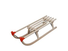 Schlitten Yaro90 Länge 90cm Holzschlitten Rodel Davoser Art Buchenholz bis 95kg