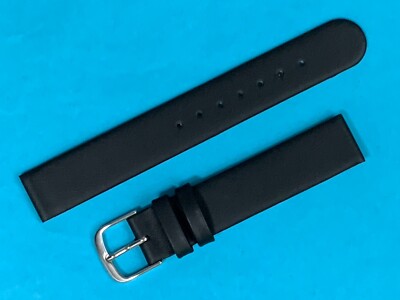 Eichmüller Lederband Nappa ohne Naht 16 mm schwarz Uhrband Band Uhrarmband