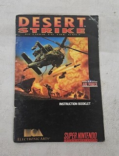 SNES Super Nintendo DESERT STRIKE Game Manual ONLY No Game