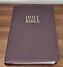 Thomas Nelson King James Bible Burgundy Giant Print Reference Edition 2004 Nice!