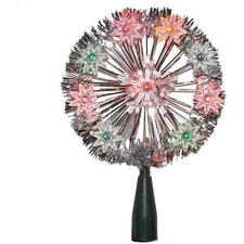 Kurt Adler (#UL0161M) Snowflake With Multi-Color Lights Treetop, 5.5"