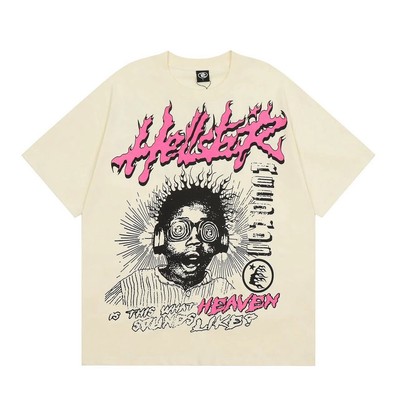 Hellstar Shirt Pink And Beige Size Small