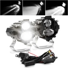 Pod Lights Kit Off Road Fog Lights Spot 6000k White 100w Driving Light W Switch