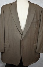 Paul Stuart New York Brown Wool Dobby Weave Man's Suit 50L 44x31