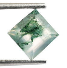 Natural Moss Agate Brilliant Cut Square Shape 7X7mm Loose Rare Gemstone 2 Ct.
