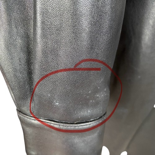 Cappotto donna Faconnable taglia XS lungo nero con colletto abbottonato pelle di agnello - Foto 13 di 14