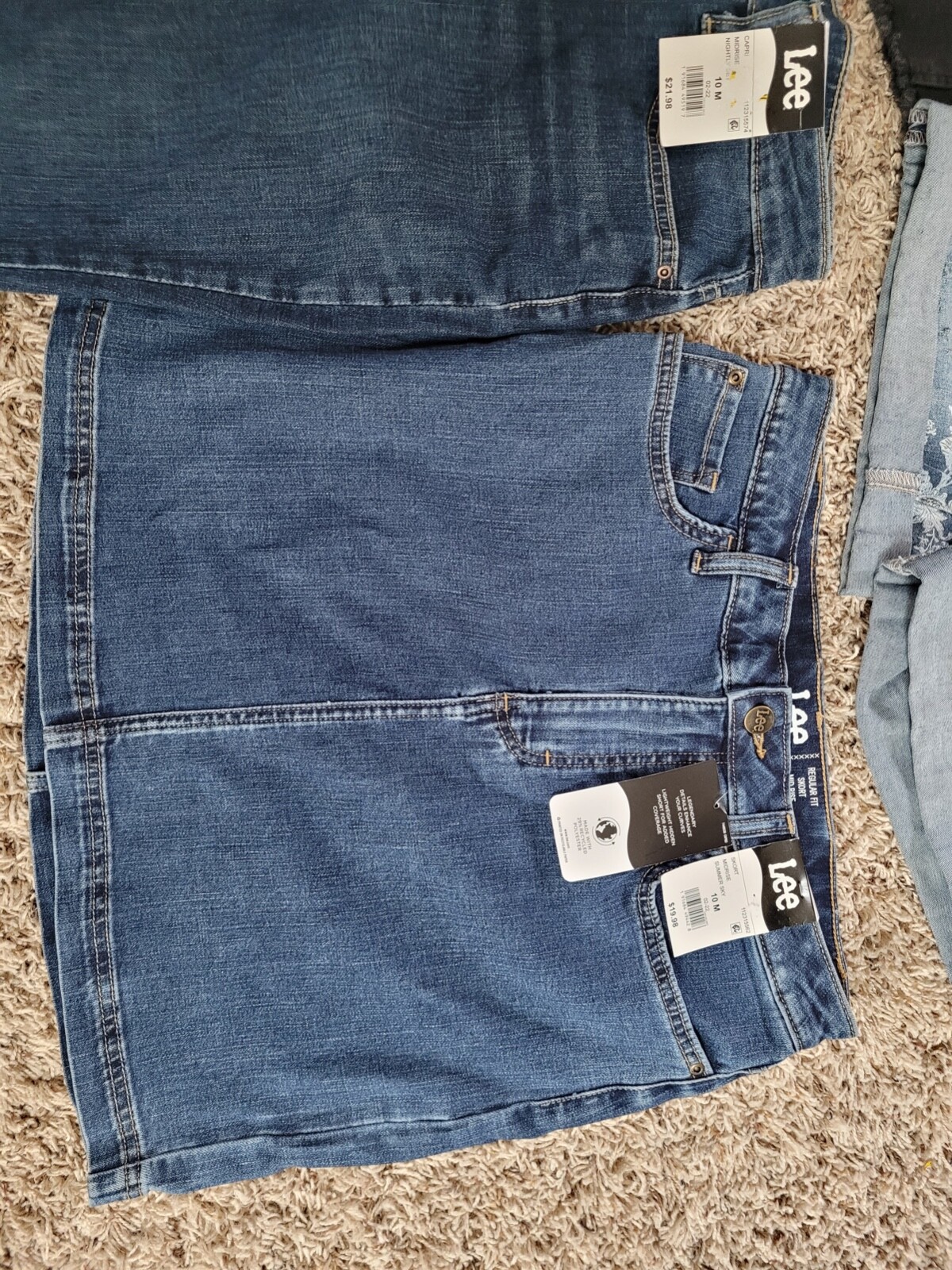 NEW LOT 5 WOMENS LEE PANTS SHORTS SKORTS WOMENS SIZE 10 LEE TIME & TRU image 3