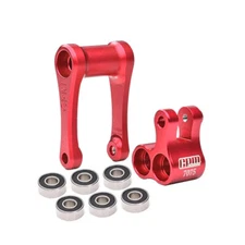 GPM Racing Aluminum 7075-T6 Knuckle & Pull Rod Red for Losi 1/4 Promoto-MX