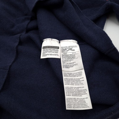 Suéter Vintage Levi's Para Hombre Azul De Cachemira Y Algodón Qb2 Talla L - Imagen 6 de 9