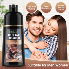 500ml Instant Hair Colour Dye Shampoo Permanent Natural Plants Essence Coloring