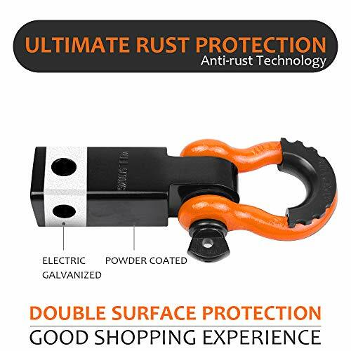 TOW HITCH RECEIVER for Vehicle Recovery Off-Road Orange 2" 45000 Lbs AUTOBOTS - Picture 3 of 7