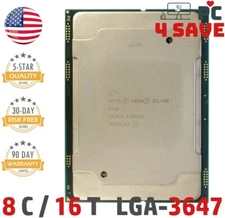 SR3GH Intel Xeon Silver 4110 CPU 2.1GHz 8-Core 11MB LGA3647 Server Processor 85W