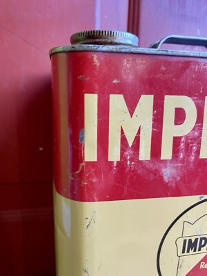 Vintage 2 Gal Imperial Motor Oil Gas Service Station Advertising