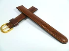 17mm BROWN WATCH STRAP PIN BUCKLE STRAP WATCH BAND LEATHER 1758