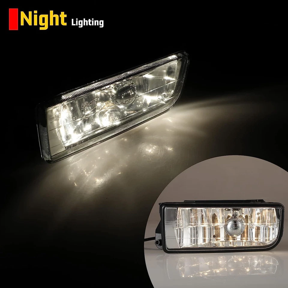 Fog Lights For 92-99 BMW E36/M3 3 Series Clear Glass Lens with Bulbs H1 55W Pair - Image 4 of 4
