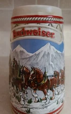 Ceramarte Budweiser 1985  STEIN "A"  Handcrafted Anheuser-Busch  Clydesdales
