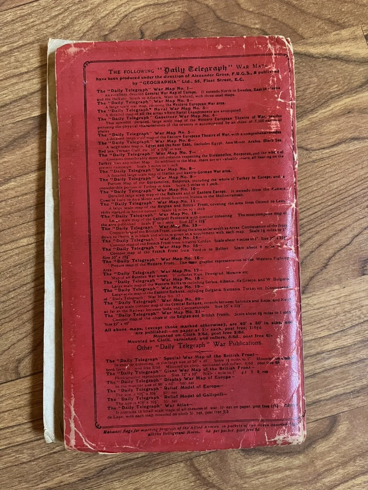 The Daily Telegraph WW1 War Map Western Europe No. 4 Alexander Gross - Image 2 of 4