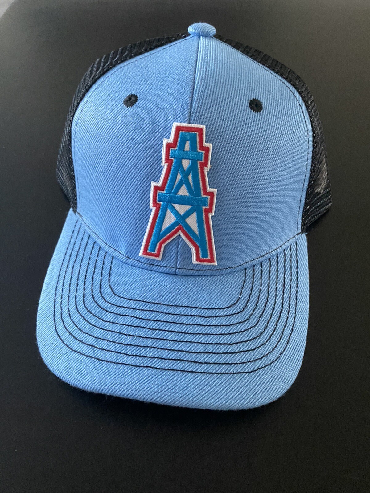VINTAGE THROWBACK HOUSTON OILERS LUV YA BLUE & BLACK MESH HAT CAP SNAPBACK NEW eBay