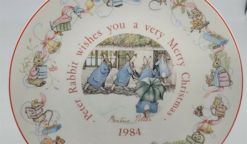 ThriftCHI ~ Beatrix Potter Peter Rabbit Wedgwood Collectors Plate 1984 - Bild 2 von 7