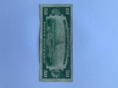 1950 A $50 Fifty dollar Old Used U.S. Currency Serial Number # C03298936A - Picture 6 of 8