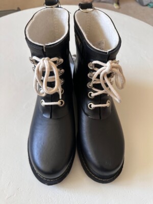 Ilse Jacobsen Women's Waterproof Short Rubber Boots Black Size 38