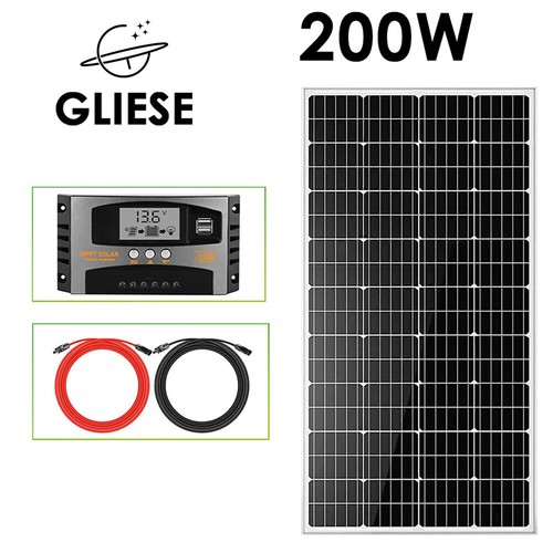 200W 400W 1000W Solarmodul Set Solarpanel 12V Solaranlage Wohnmobil Garten Boot - Bild 12 von 16