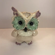 KAY FINCH OWL CALIFORNIA POTTERY 6" TALL VINTAGE PASTEL COLORS