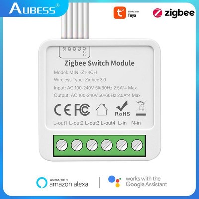 Aubess Tuya Power Monitor Switch Zigbee WiFi Smart Switch DIY Circuit Breaker