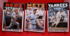 Topps 1986 Baseball Cards Rose Schmidt Strawberry Coleman Mattingly Boggs