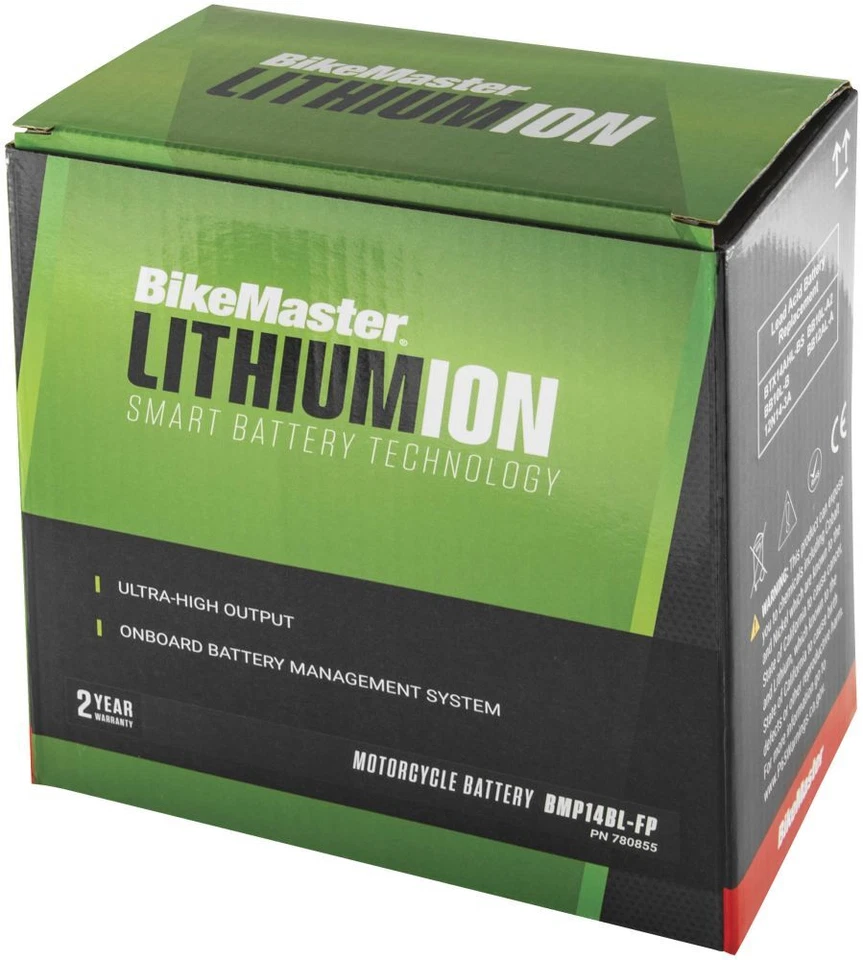Batería de iones de litio BikeMaster 2.0 para Honda CB550SC Nighthawk 1983 negra Foto 2 de 4