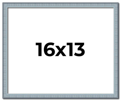 16x13 Frame Blue Scuffed Farm Board Solid Wood Picture Frame Width 0.75 Inches |