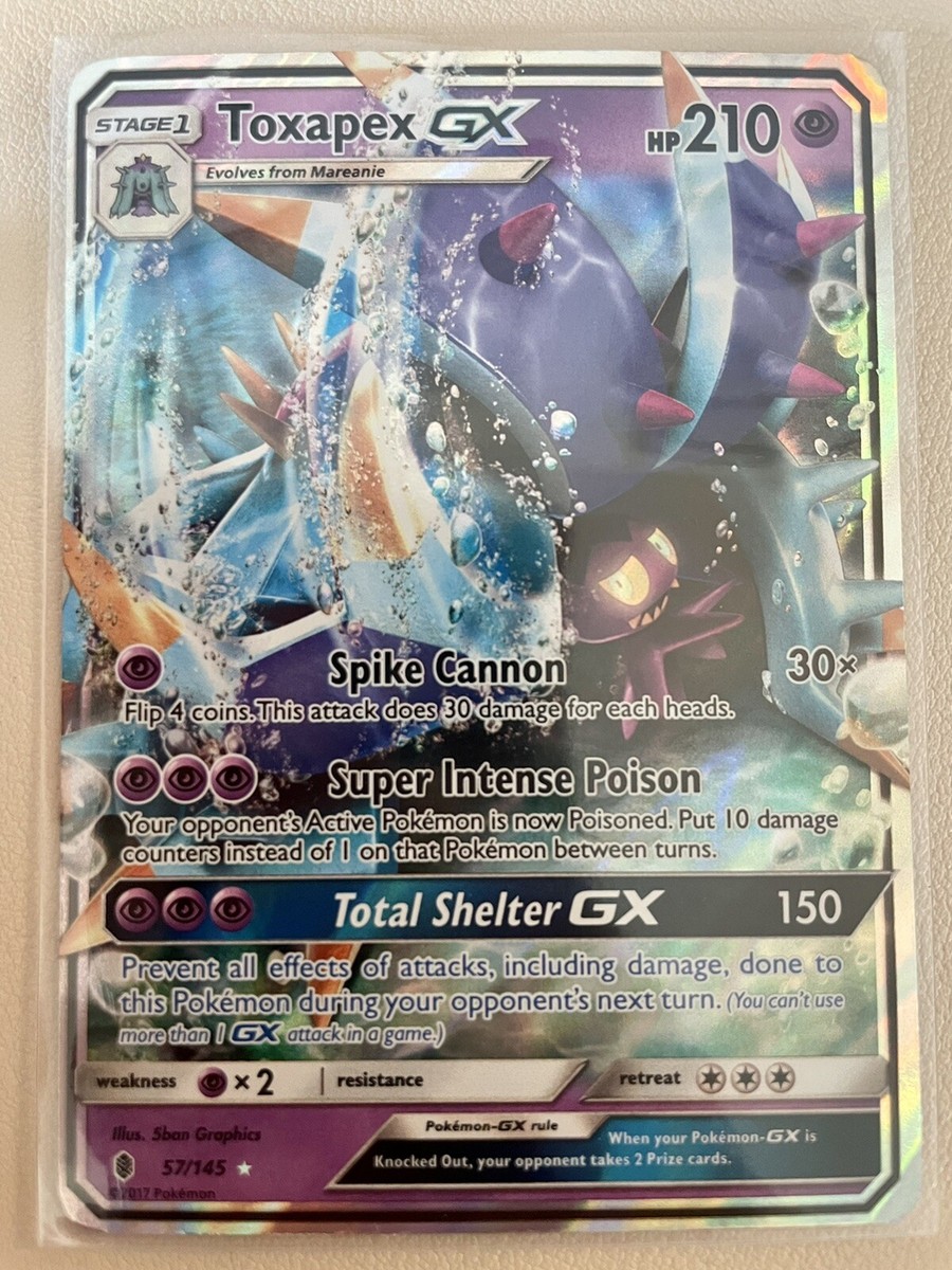 Pokémon TCG Toxapex GX Sun & Moon: Guardians Rising 57/145 Holo