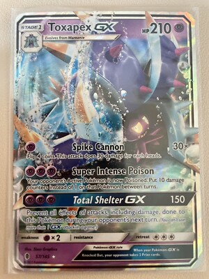 Pokémon TCG Toxapex GX Sun & Moon: Guardians Rising 57/145 Holo