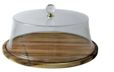Middle Eastern Round Deluxe Acrylic Cake Box Dish Container See Through Clear...