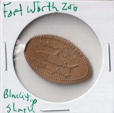 Elongated Cent United States Fort Worth Zoo, Blacktip Shark