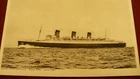 Queen Mary postcard at sea Cunard White Star Line # 1959