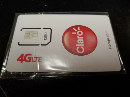 Brandneu 3 in 1 Claro PR Puerto Rico unaktivierte Prepaid 4G LTE GSM Sim Karte  - Bild 1 von 15