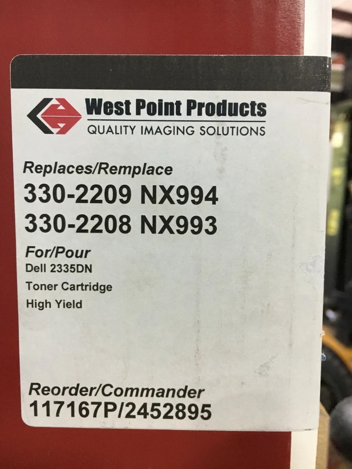 Lot of (2) High Yield Black 330-2208/2209 NX993/994 for Dell 2335DN - Image 2 of 2