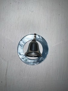 Vintage Webster Web Silver Company Pewter Teething Ring Baby Rattle