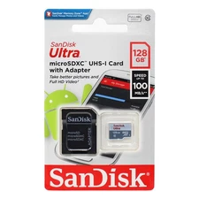 SanDisk Ultra 128GB microSDXC 100 MB/s Memory Card SDSQUNR-128G-GN6MN New