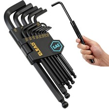 Hex Key Allen Wrench Set 15 PCS SAE 3/64-3/8 Inch Long Arm Ball End S2
