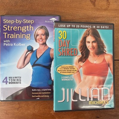 Jillian Michaels 30 Day Shred & Petra Kolber Strength Training Workout DVD Set