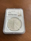 1991 American Silver Eagle MS69 NGC Brown Label