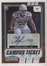 2021 Contenders Draft Picks College Campus Ticket 13/99 Samuel Cosmi Auto 1u6