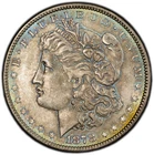 1878 7/8TF STRONG Morgan Silver Dollar -  PCGS GOLD SHIELD MS63  - VIVID TONING!