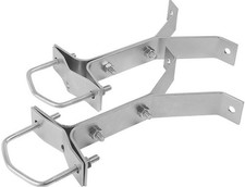 6  Heavy-Duty Wall Mount Pair for TV Antenna Mast with 2 Brackets with Lag ...