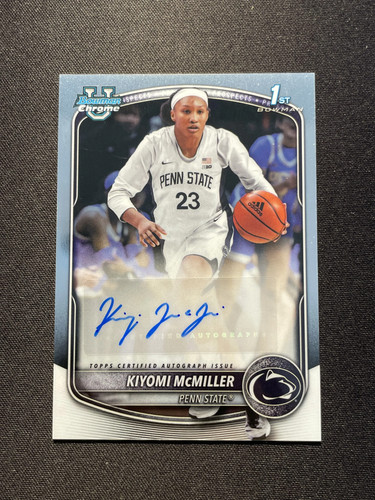 2025-26 Topps Bowman U Kiyomi McMiller #CPA-KM 1st Chrome Prospect Auto XV44